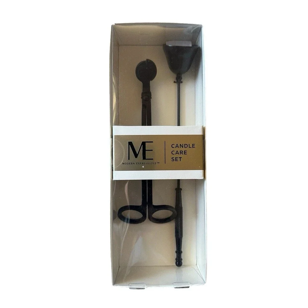 Modern Expressions Candle Care Set Black Candle Wick Trimmer and Candle Snuffer